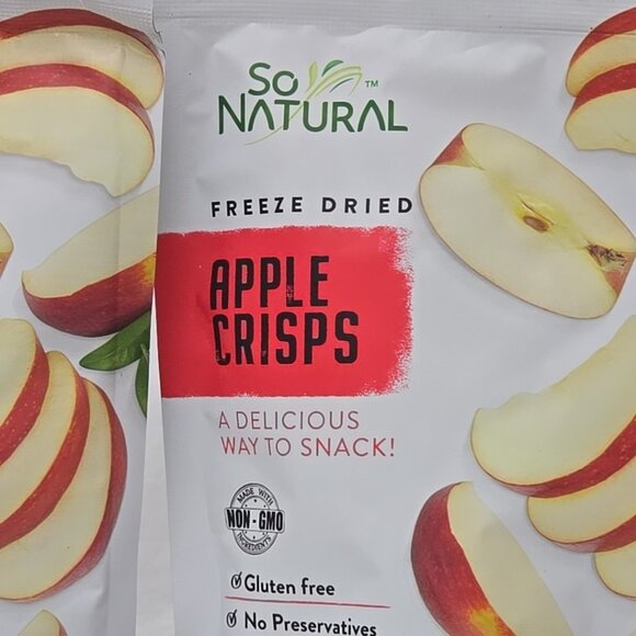 So Natural Freeze Dried Fruit Apple Crisps Gluten-Free Natural PACK OF 3 - Picture 3 of 6